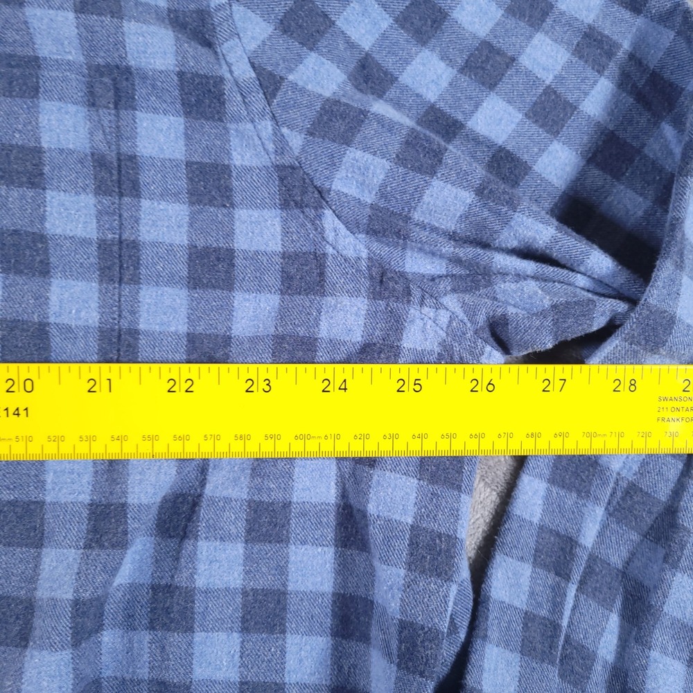 Johnnie-O Button Down Shirt Men XXL Laguna Blue Buffalo Check Flannel Hangin Out - Picture 4 of 8